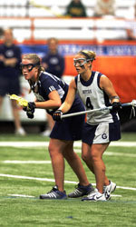 Junior Shannon Burke leads Notre Dame with 43 draw controls this season and is just eight away from the school record.