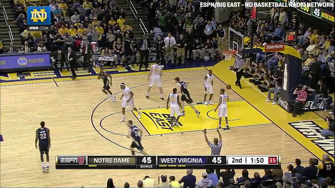 Notre Dame Basketball vs. West Virginia Highlights - Feb. 8, 2012