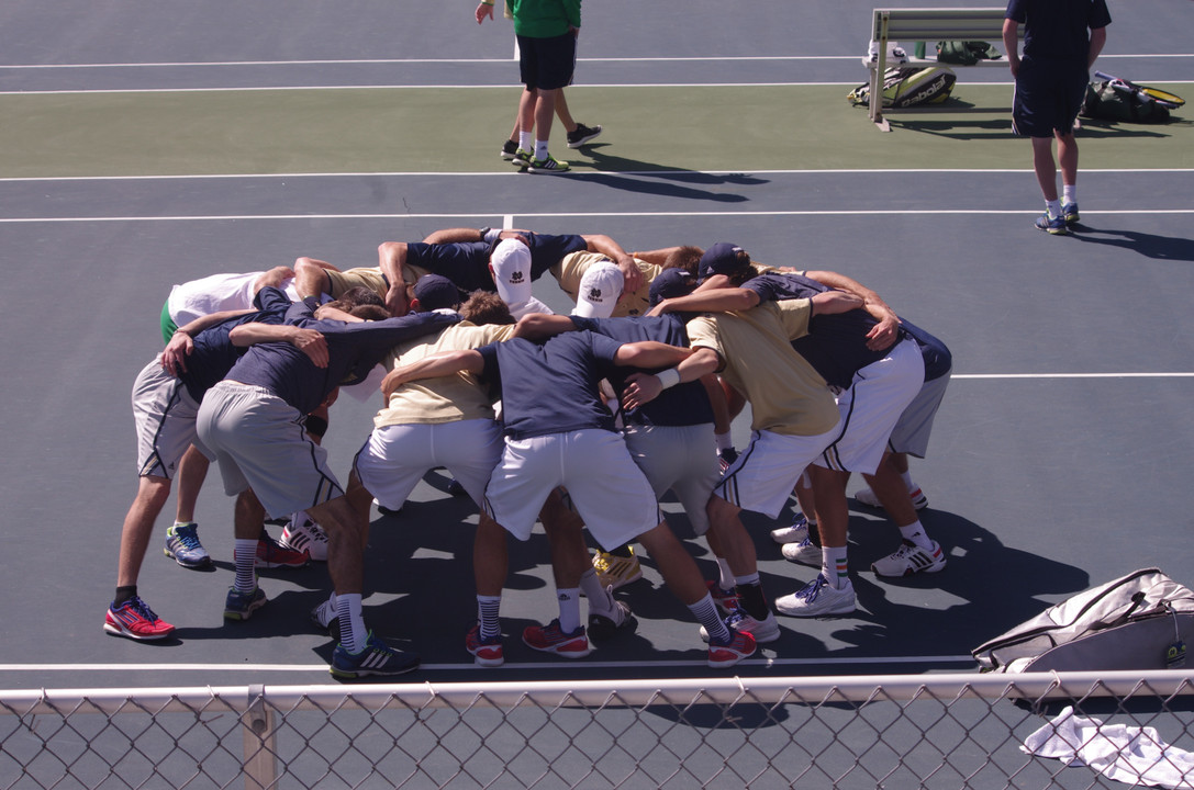 Notre Dame's final ranking of 13th is the second highest final ranking for Notre Dame men's tennis since 1992. (Photo by Steve Hideg)