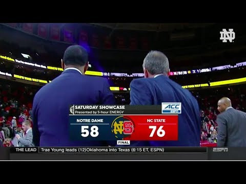 Highlights | @NDmbb at NC State (2018)