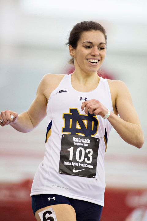 Freshman Jessica Harris set her third school record on Saturday at the Razorback Invitational in Fayetteville, Arkansas. Her 800 meter time of 2:06.91 bested Danielle Aragon's 2013 mark of 2:07.58.