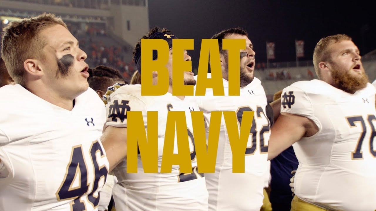 @NDFootball | Go Irish. Beat Navy. (2018)