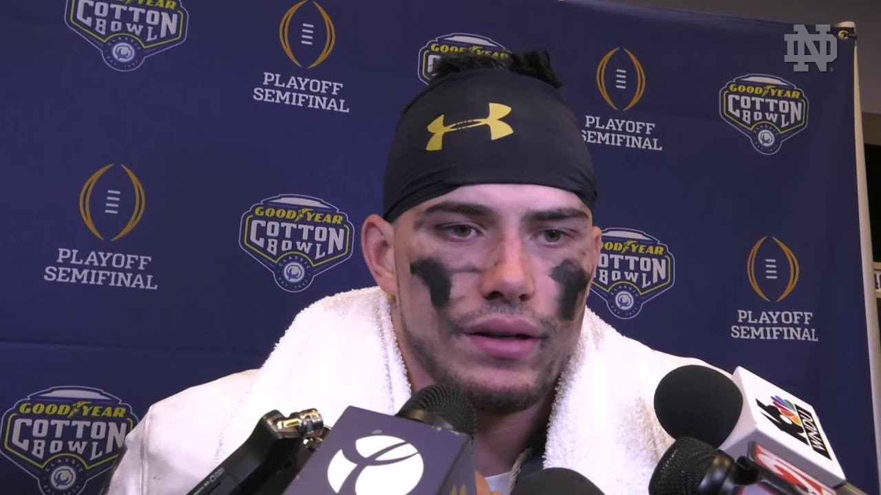@NDFootball | Drue Tranquill Post-Game Interview vs. Clemson (2018)
