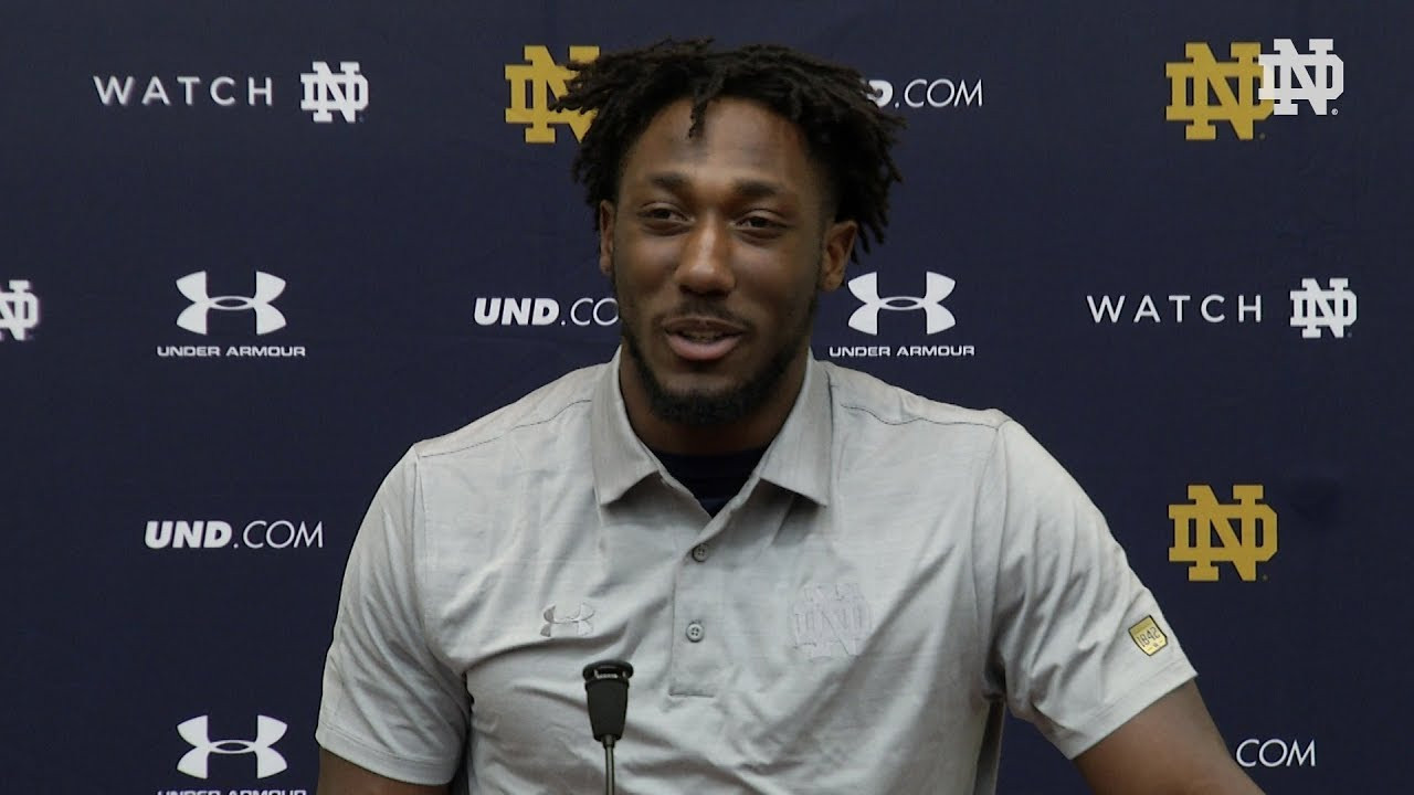 @NDFootball Josh Adams Press Conference - NC State (10.25.17)