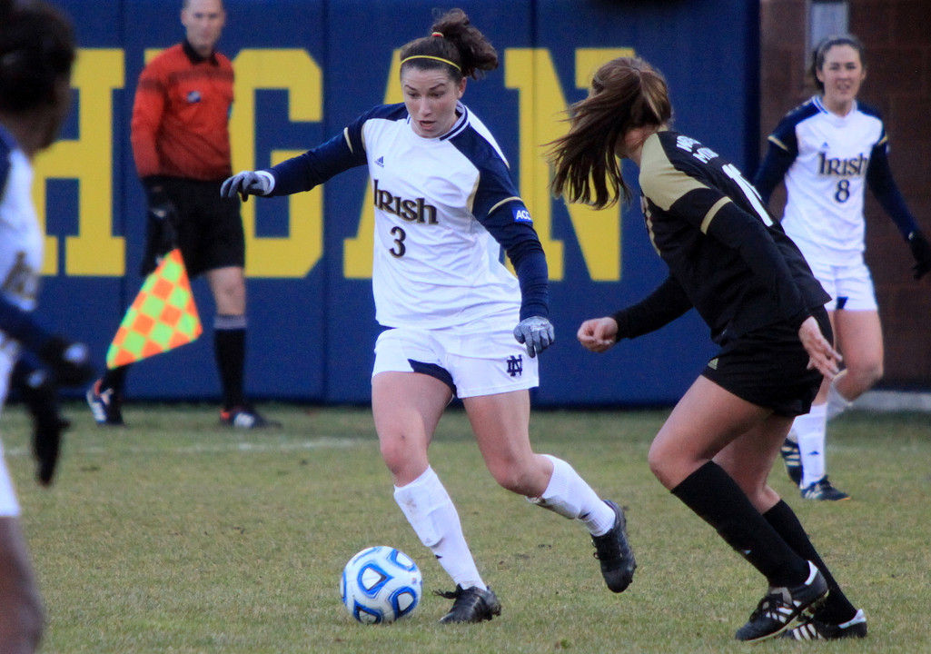 Freshman midfielder Morgan Andrews leads all Notre Dame players with 13 shots through the team's first two NCAA tournament games