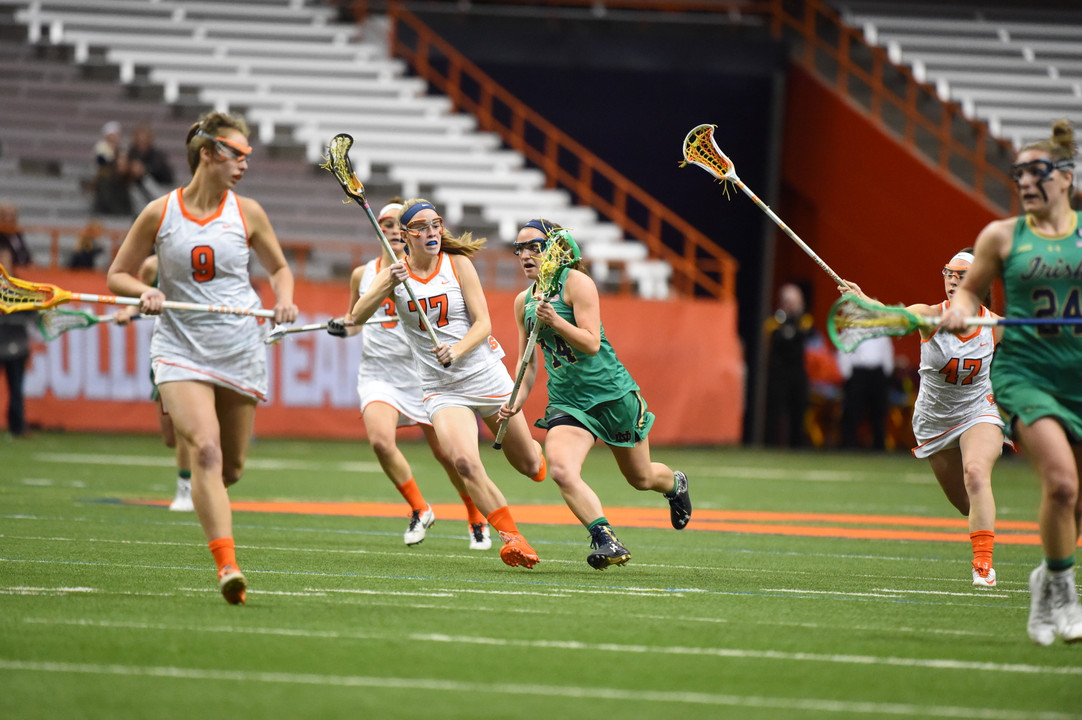 Heidi Annaheim had a hat trick on Sunday against Michigan. She is one of seven players with a hat trick this year.