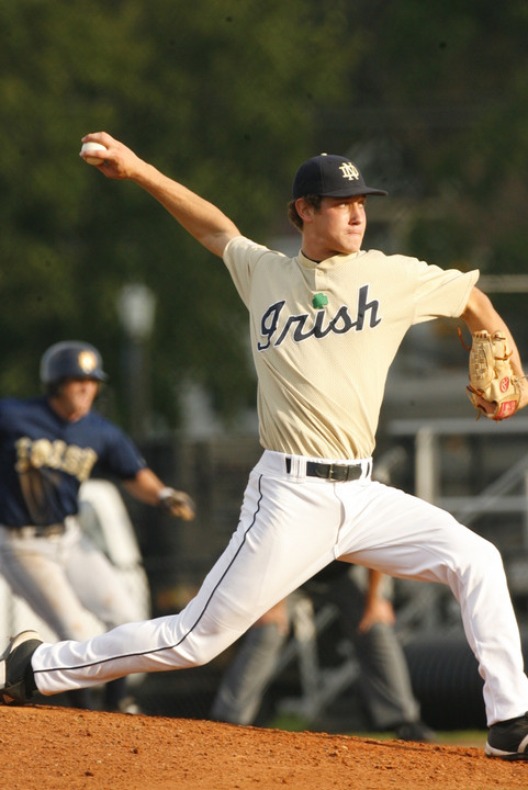 Freshman Ryan Sharley will take the mound for Notre Dame Wednesday night.