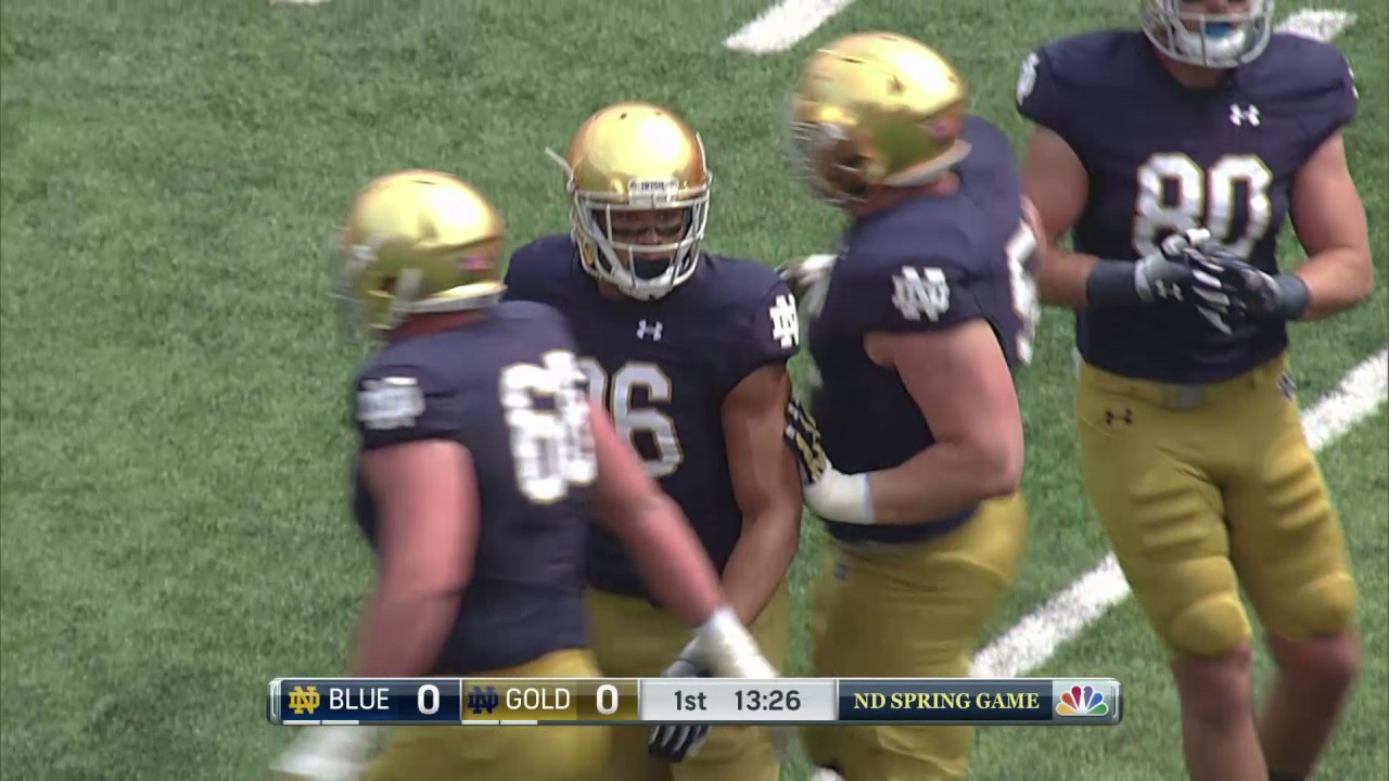 Notre Dame Football Quick Plays Watkins Interception April 22, 2017