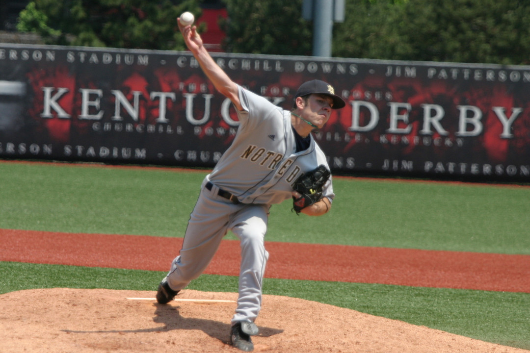 David Phelps enters the postseason as the BIG EAST's leader in overall ERA (1.87) and strikeouts (93) while ranking as one of six pitchers in the nation with an ERA under 2.00, eight or more wins and 90-plus victories (photo by Pete LaFleur).