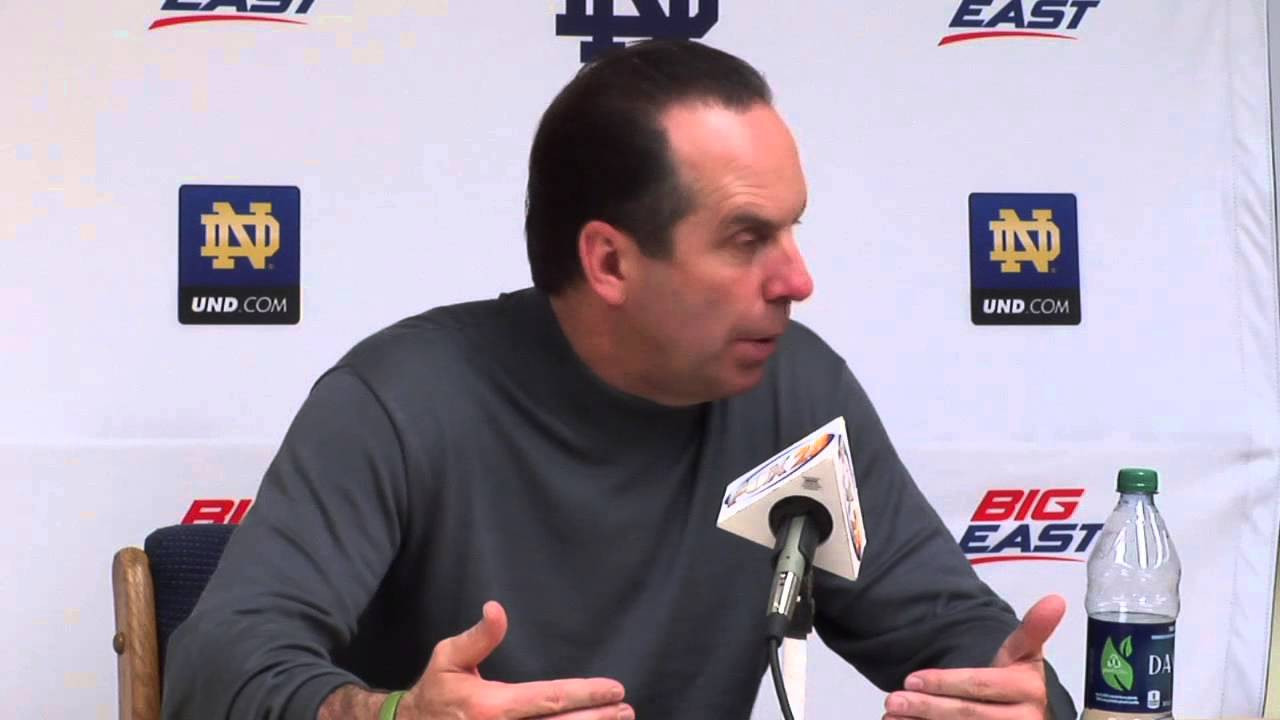 Coach Brey Evansville Post Game - Notre Dame Men's Basketball
