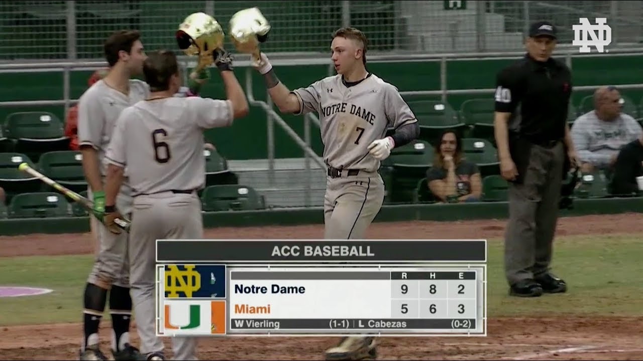 Highlights | @NDBaseball at Miami (2018)
