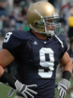 Senior safety/punt returner Tom Zbikowski will play his final game at Notre Dame Stadium on Saturday when the Irish take on Duke.