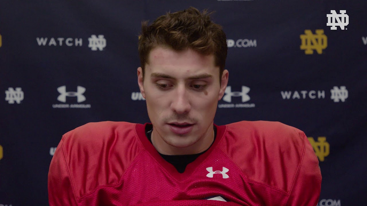 @NDFootball | Ian Book Post Practice Interview USC Week (2018)