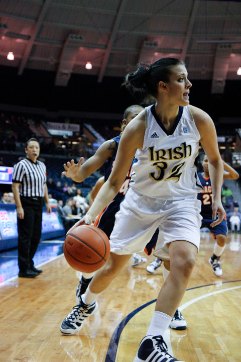 Forward/co-captain Becca Bruszewski will be one of two Fighting Irish senior players (plus two managers) who will be honored in pre-game Senior Day ceremonies before Saturday's 2 p.m. (ET) game against Cincinnati at Purcell Pavilion.