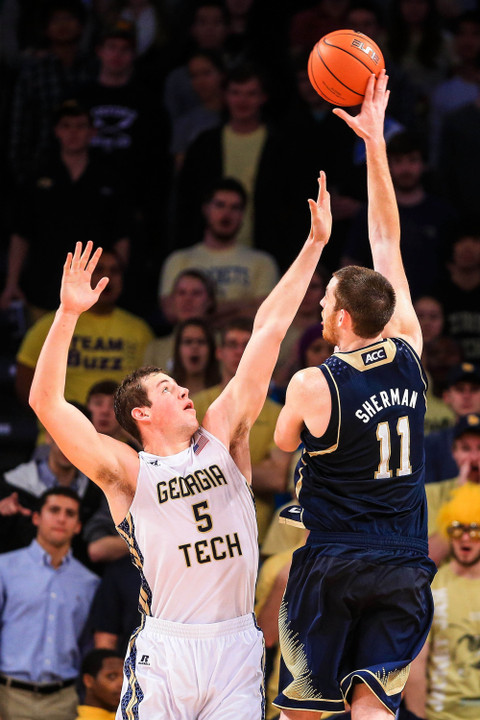 Senior center Garrick Sherman leads the ACC with three double-doubles in league play.