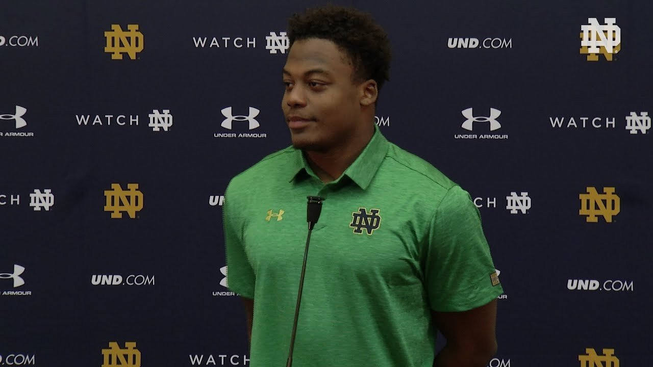 @NDFootball Nyles Morgan Press Conference - Miami (11.08.17)