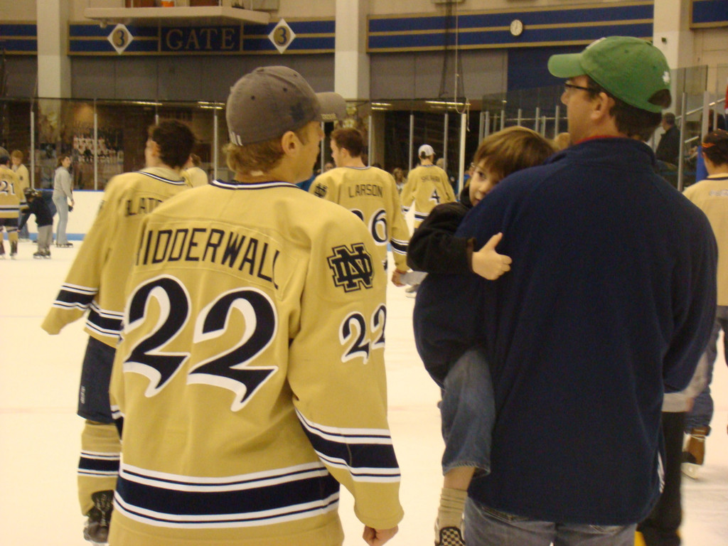 Notre Dame Hockey Skate with the Irish