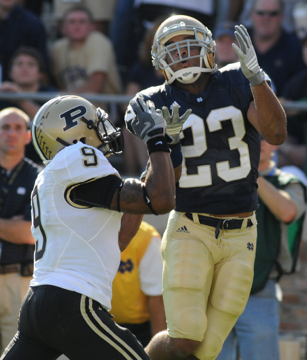Sophomore wide receiver Golden Tate had seven catches for 146 yards and two touchdowns in last week's game against Syracuse.