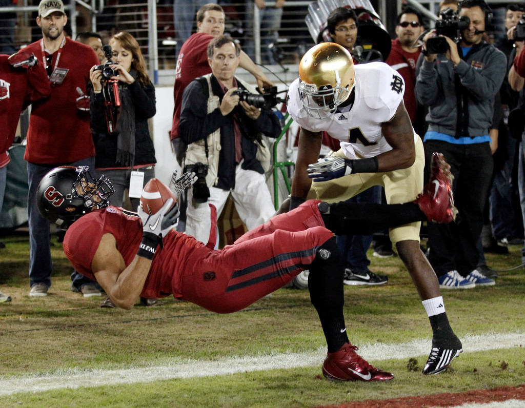 No. 22 Notre Dame Struggles, Falls to No. 4 Stanford 28-14 (AP)
