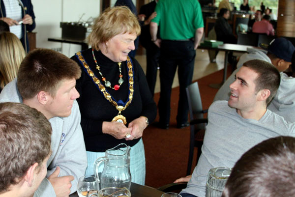 Kyle McAlarney and the Irish have arrived in Dublin to cap off their first week in Ireland. <i>(photo by Tish Brey)</i>