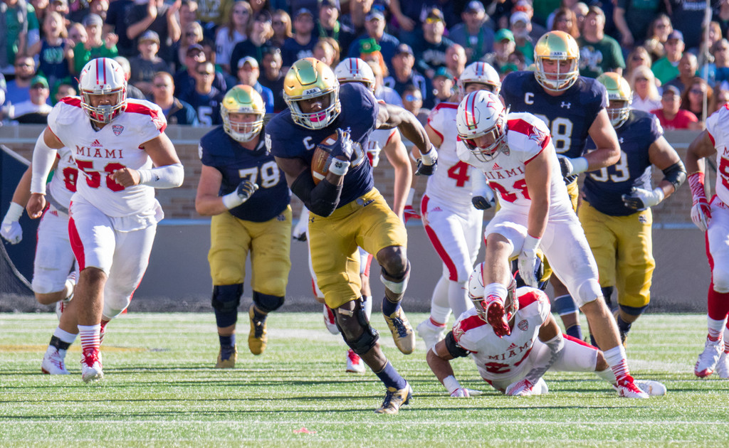 No. 22 Notre Dame def. Miami (Ohio), 52-17