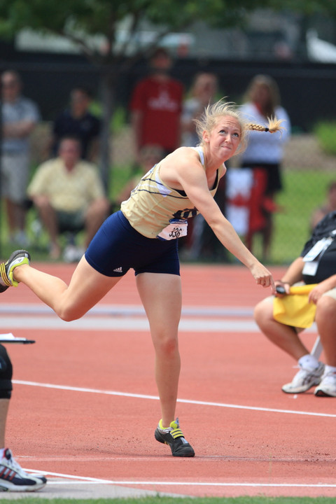 Senior javelin thrower Elise Knutzen calls last year's career-long throw of 45.62 meters at the NCAA Mideast Regional her greatest athletic achievement at Notre Dame.