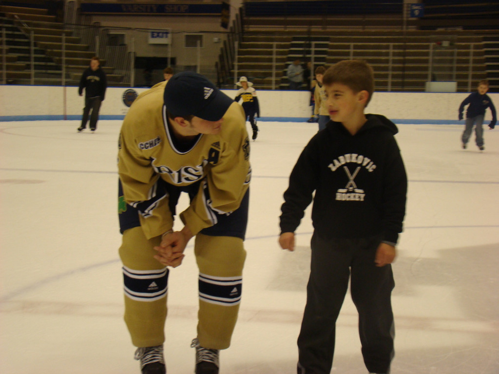 Notre Dame Hockey Skate with the Irish