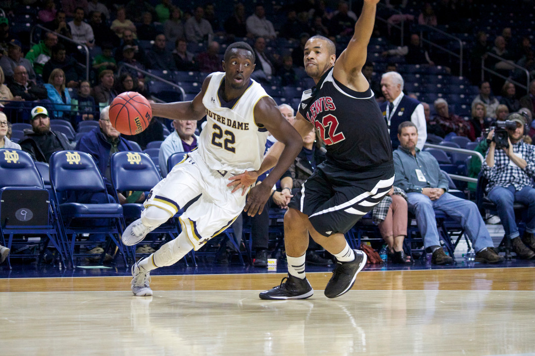 Jerian Grant put on a shooting clinic on Friday night against Lewis.  The senior guard connected on 9-14 shots from the field and was 7-10 from three-point range.
