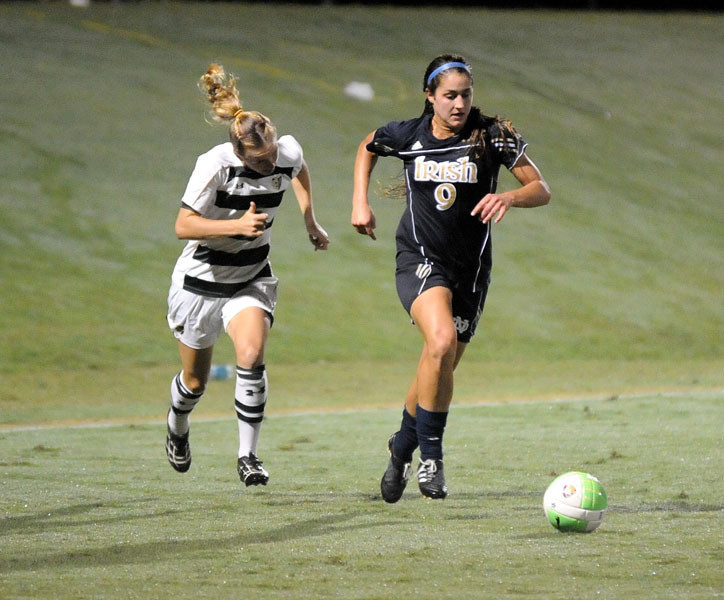 Sophomore forward Lauren Bohaboy scored in the 35th minute to help Notre Dame defeat #7 Virginia, 2-0 in the exhibition opener for both teams on Friday afternoon at the Notre Dame Practice Field.
