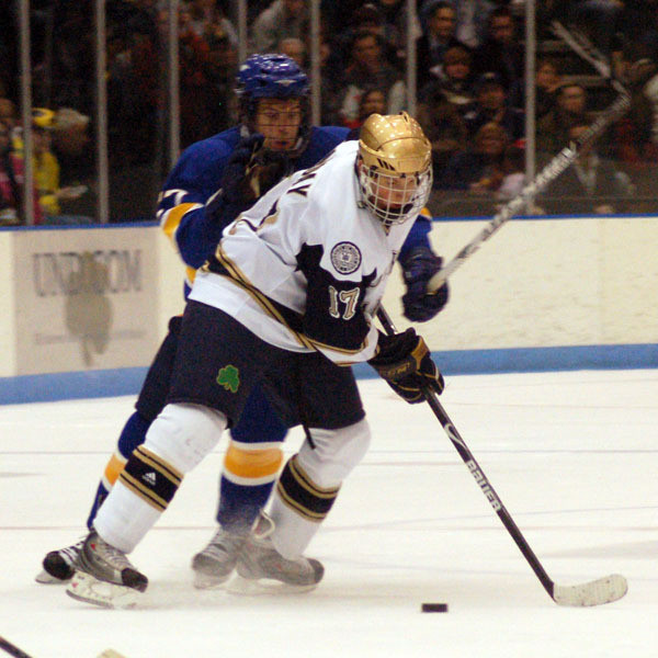 Freshman right wing Billy Maday has now scored goals in three consecutive games for the irish.  He is among the top rookie scorers in the CCHA.