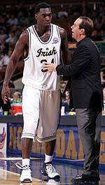 Mike Brey and forward Torin Francis are ready for Saturday night's battle against Syracuse.