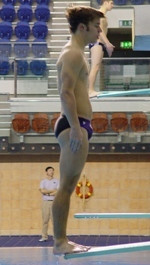 Sophomore diver Sam Stoner won both the one-meter and three-meter events last season versus Evansville.