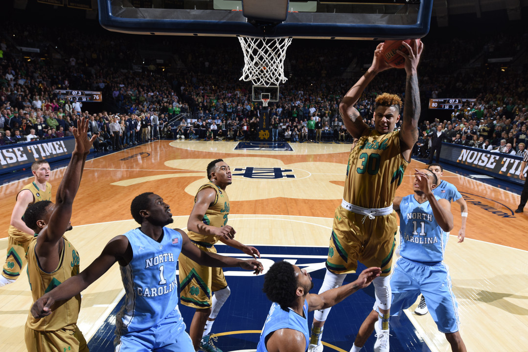 Senior forward Zach Auguste needs just three rebounds to reach 700 in his career. He would become the 19th Notre Dame player to reach that statistical plateau.
