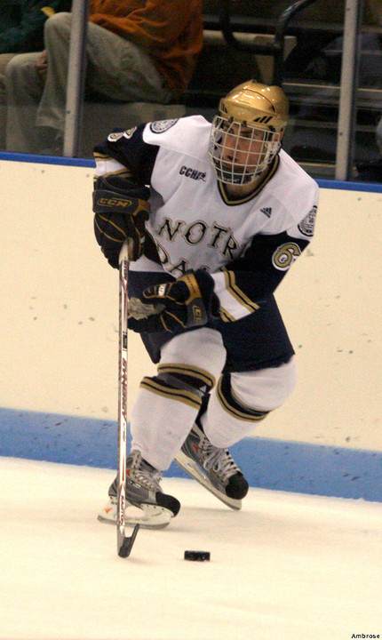 Freshman Patrick Gaul picked up the first point of his collegiate career when he teamed with Ian Cole to set up Dan Kissel's game winner in the 1-0 win at Ferris State on Dec. 6.