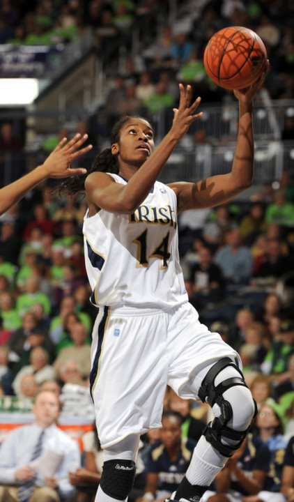 Fifth-year senior forward Devereaux Peters posted a double-double (14 points, 10 rebounds) against St. John's last season.