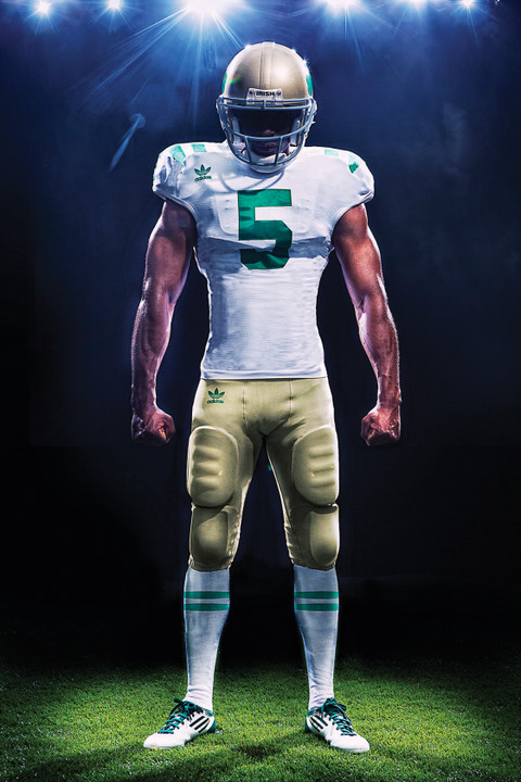 Notre Dame will wear retro-style adidas jerseys Saturday night against Michigan.